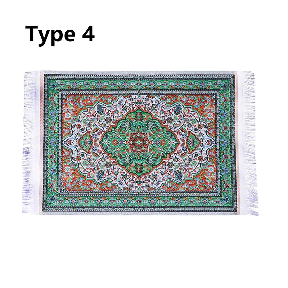 1:12 Scale Turkish Style Miniature Dollhouse Carpet – Floor Covering for Playing House & Doll Accessories