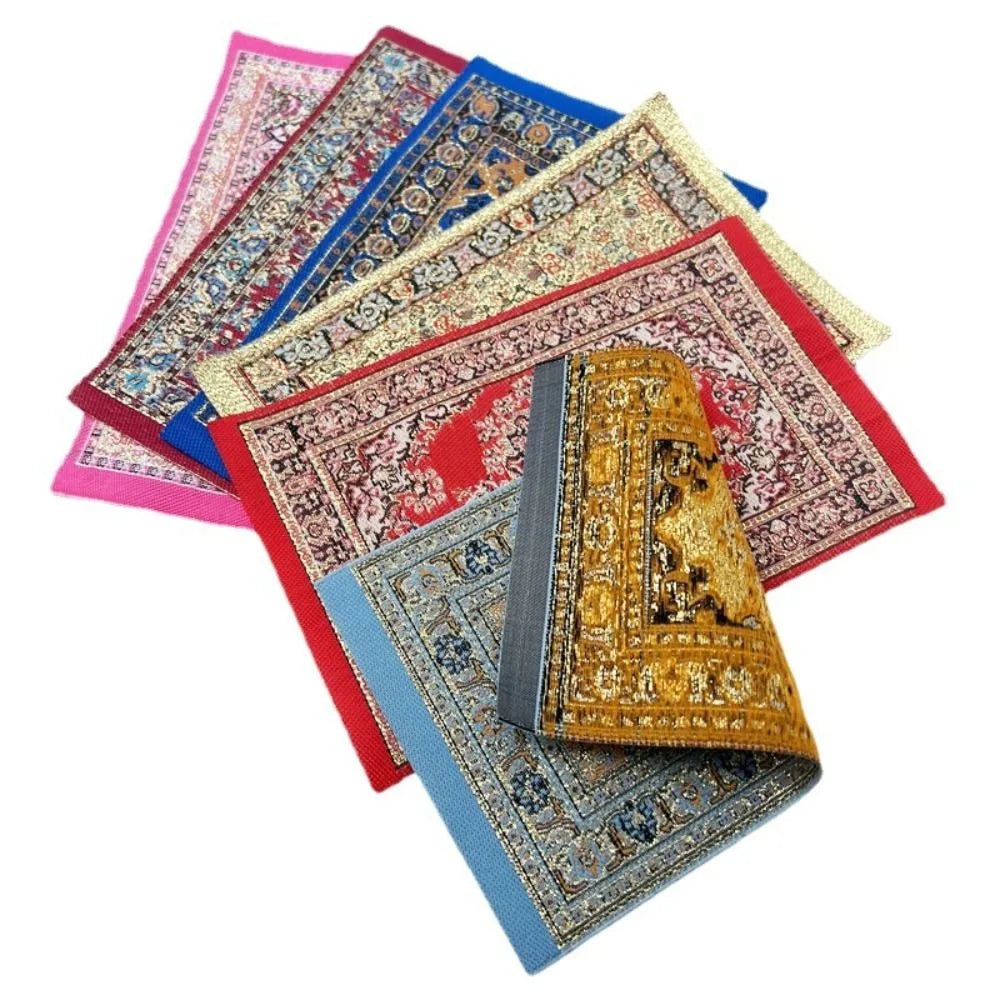 1:12 Scale Turkish Style Miniature Dollhouse Carpet – Floor Covering for Playing House & Doll Accessories