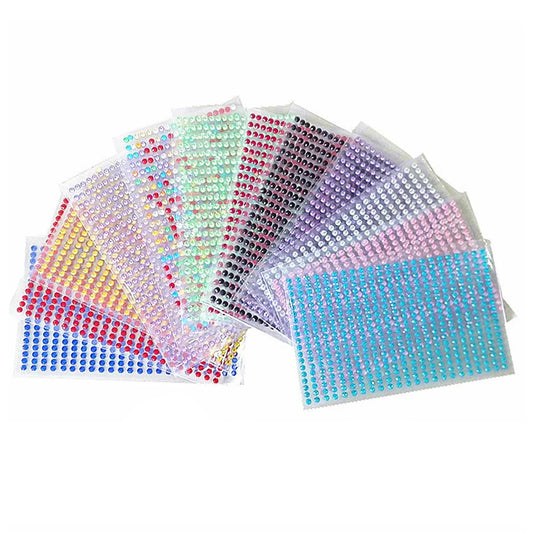 1040/900/504Pcs Acrylic Drill DIY Crystal Rhinestone Self-Adhesive Stickers for Phone Cases, Cards, and Crafts