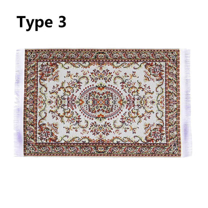 1:12 Scale Turkish Style Miniature Dollhouse Carpet – Floor Covering for Playing House & Doll Accessories