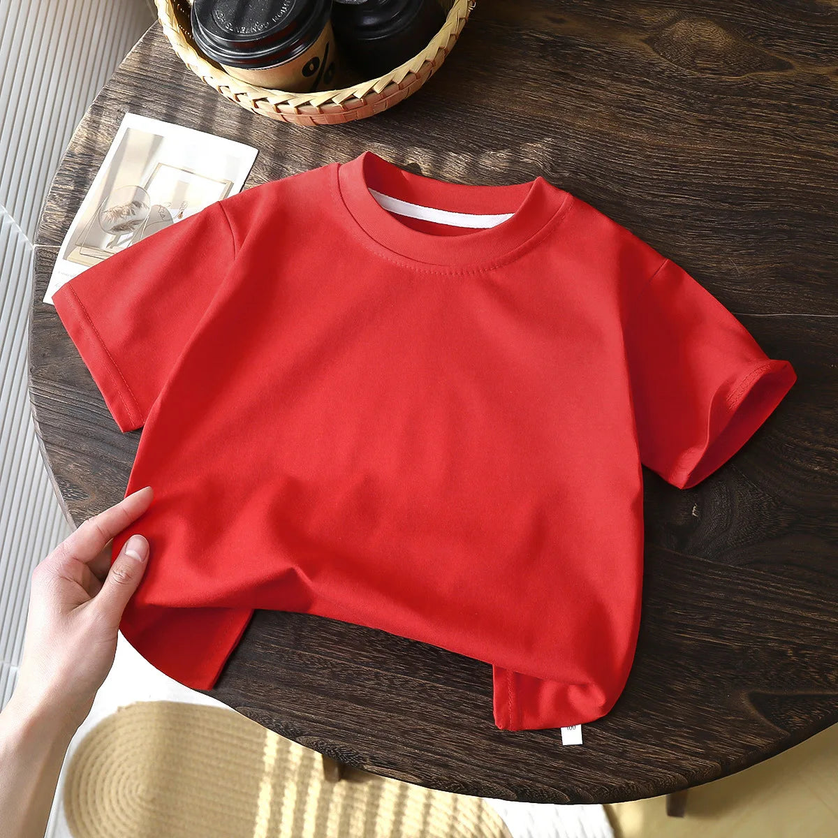 2-10Y Children’s Pure Cotton Short Sleeve Pullover T-Shirt – Baby Boys & Girls Summer Tops