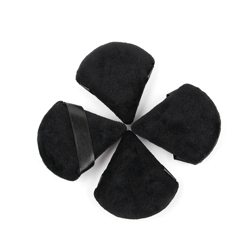 SHIDISHANGPIN Triangle Velvet Powder Puff – Reusable Face Cosmetic Sponge, Mini Cotton Makeup Puff for Foundation, Eyeshadow, and Beauty Tools (1/2/3/6pcs)